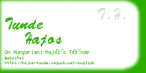 tunde hajos business card